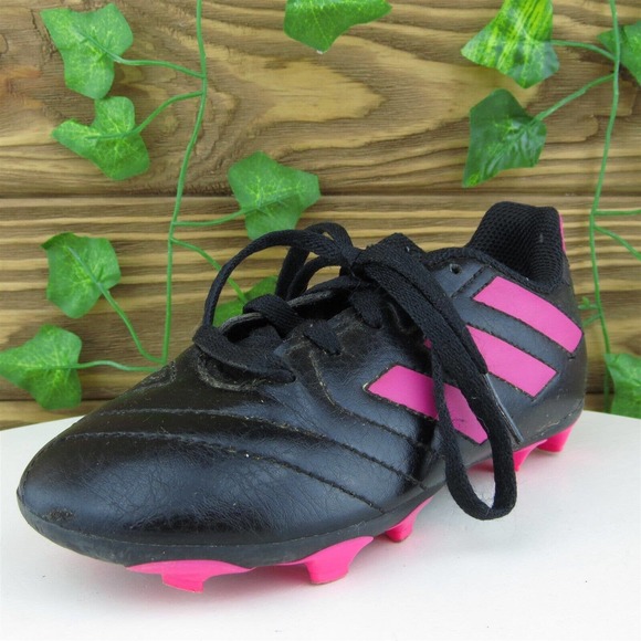 adidas Boys Sneaker Shoes Black Synthetic Lace Up Size‎ T 11 Medium - Picture 1 of 7
